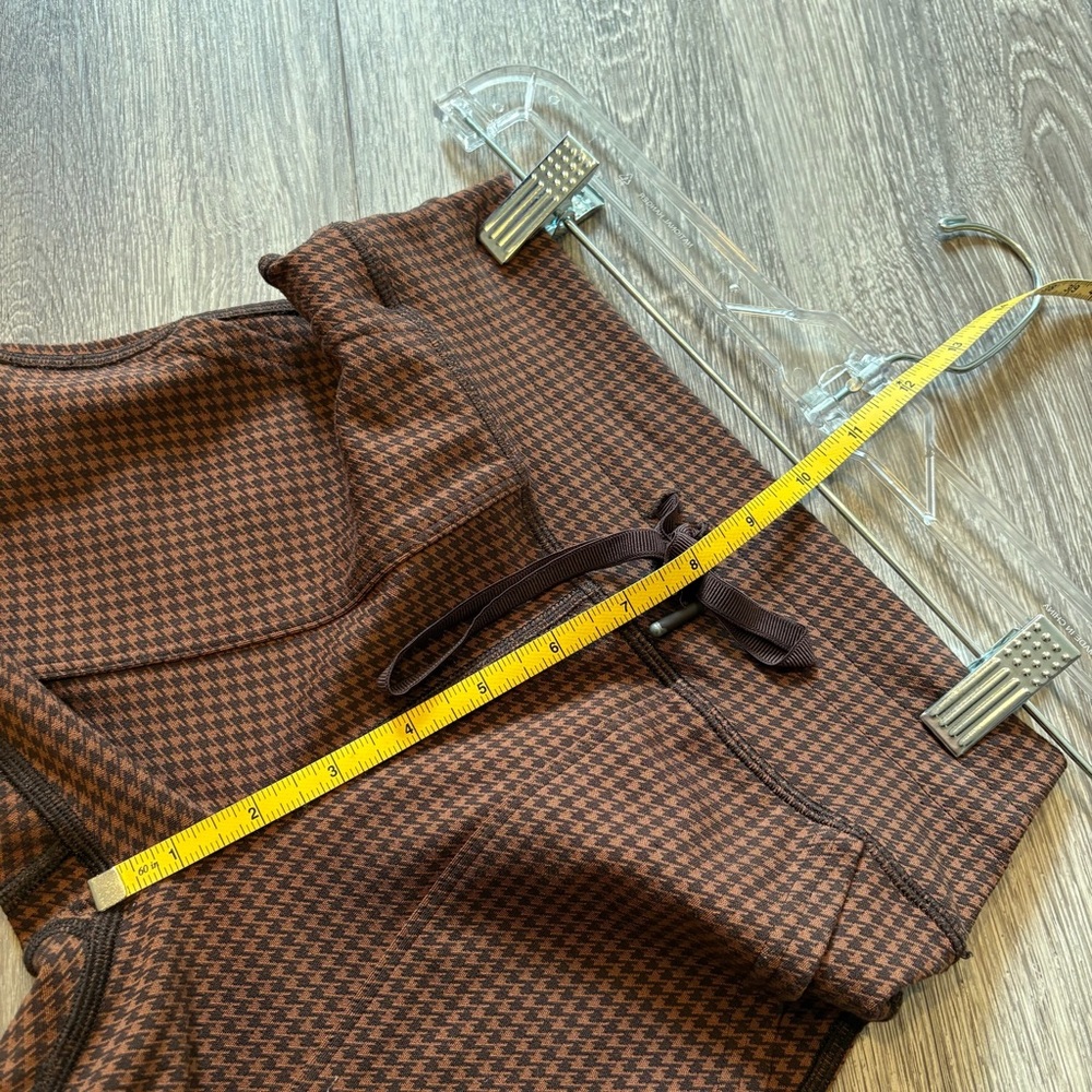 Offline By Aerie Brown Patterned Houndstooth Draw… - image 8